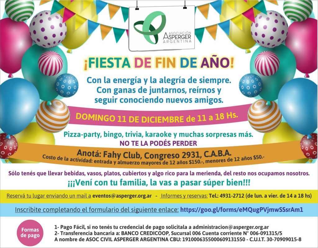 ¡¡¡Fiesta de fin de año de la Asociación Asperger Argentina!!!!